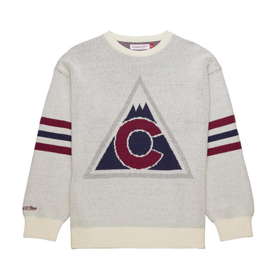 NHL RETRO HELMET SWEATER CURRENT LOGO AVALANCHE Cream SW8081-CAVCREA - Image 1