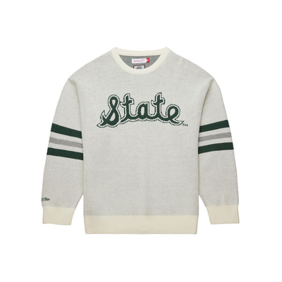 NCAA RETRO HELMET SWEATER VINTAGE LOGO MICH STATE - Image 1