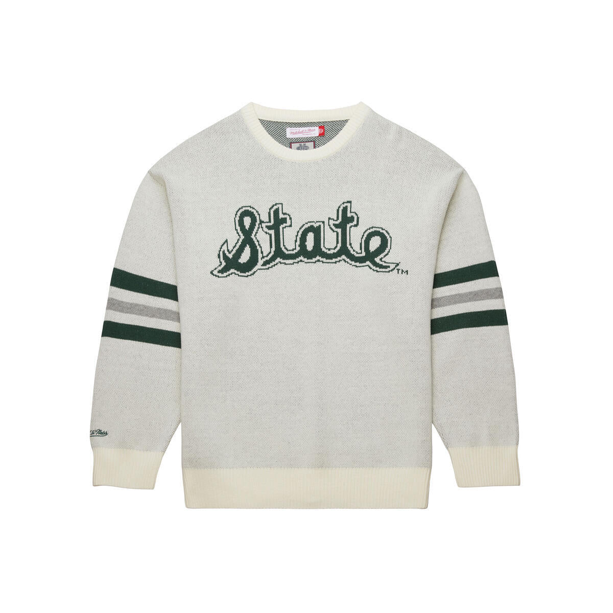 NCAA RETRO HELMET SWEATER VINTAGE LOGO MICH STATE - Image 1