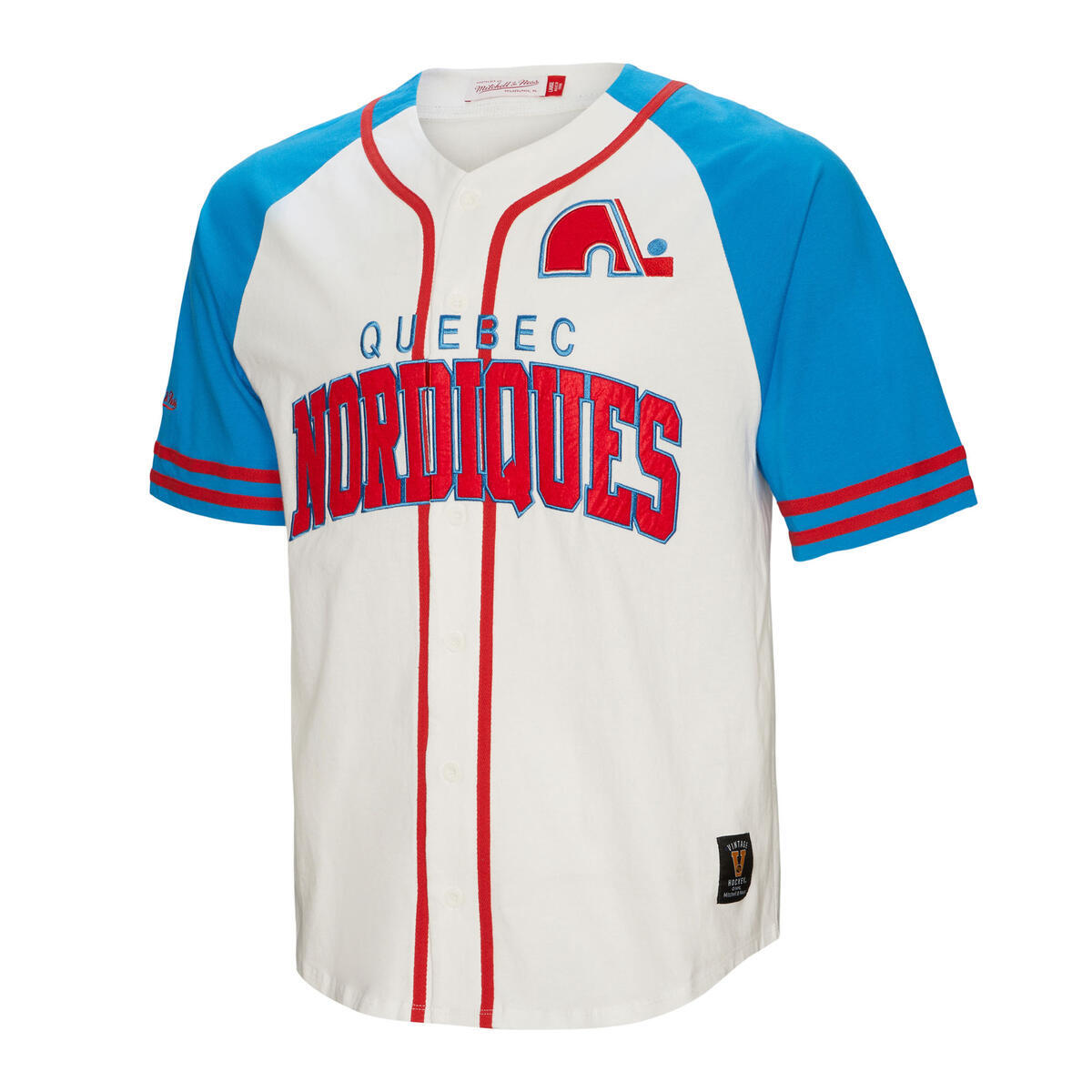NHL PRACTICE DAY BUTTON FRONT JERSEY NORDIQUES White TBTF4994-QNOYYPPPWHIT - Image 2