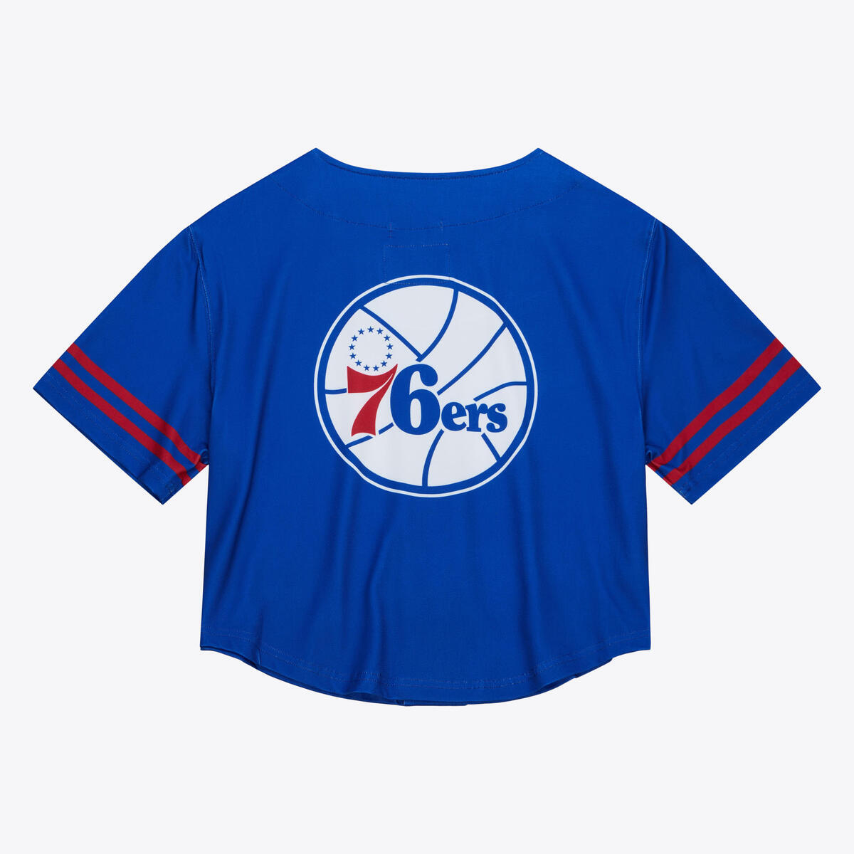 NBA WOMEN'S SS BUTTON CROP 76ERS - Blue - Image 4