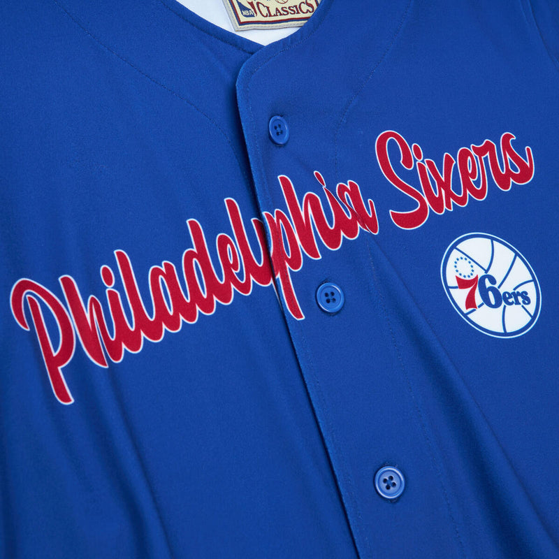 NBA WOMEN'S SS BUTTON CROP 76ERS - Blue - Image 6