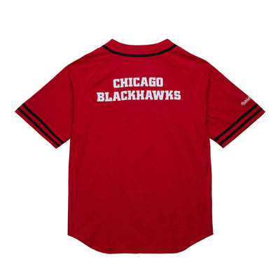 NHL FASHION COTTON BUTTON FRONT CURRENT LOGO BLACKHAWKS Scarlet TBTF7135-CBHYYPPPSCAR - Image 1