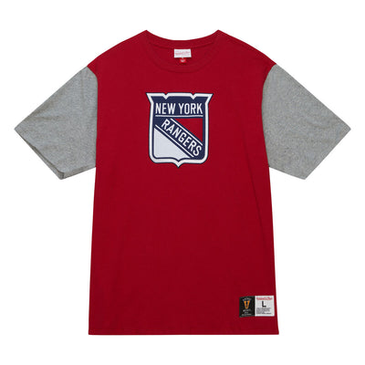 NHL COLOR BLOCKED SS TEE RANGERS Scarlet TCRW1222-NYAYYPPPSCAR - Image 1