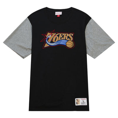 NBA COLOR BLOCKED SS TEE 76ERS Black TCRW1222-P76YYPPPBLCK - Image 4