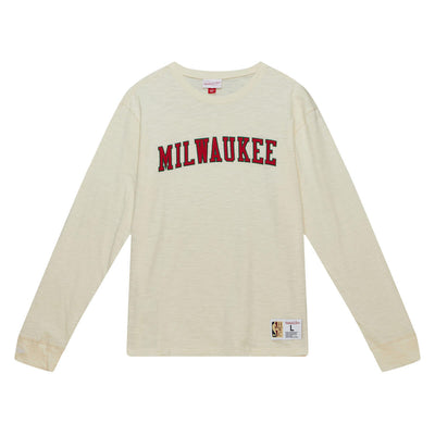 NBA LEGENDARY SLUB LS BUCKS Cream TCRW1227-MBUYYPPPCREA - Image 1