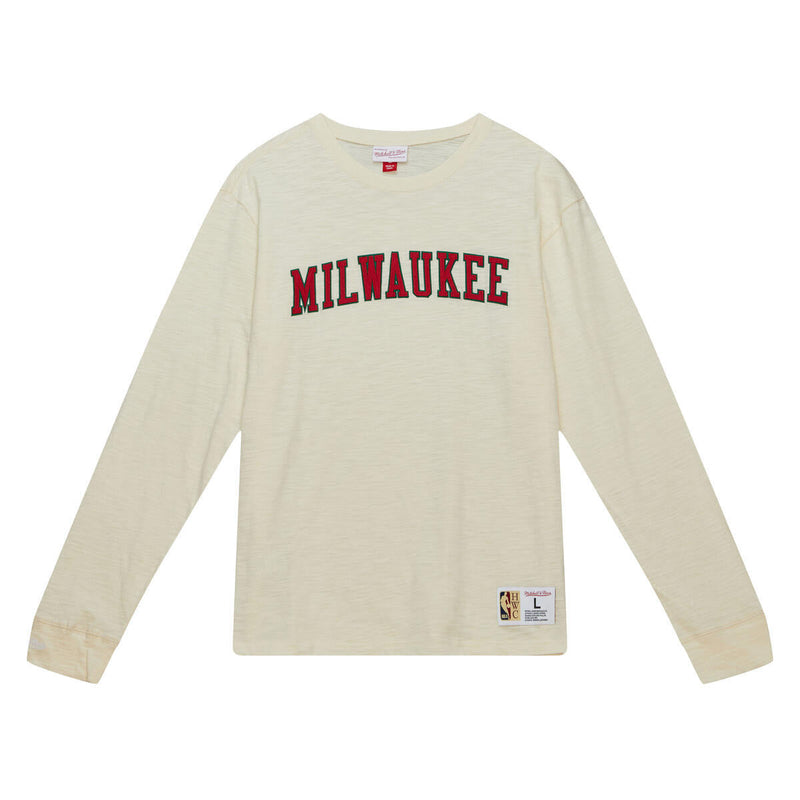 NBA LEGENDARY SLUB LS BUCKS Cream TCRW1227-MBUYYPPPCREA - Image 1