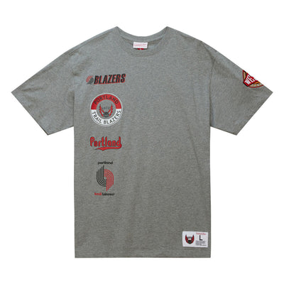 NBA M&N CITY COLLECTION SS TEE TRAIL BLAZERS - Grey Heather - Image 1