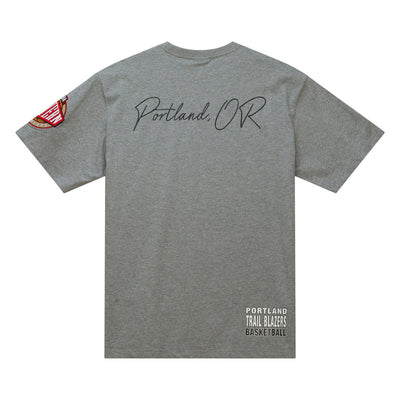 NBA M&N CITY COLLECTION SS TEE TRAIL BLAZERS - Grey Heather - Image 2