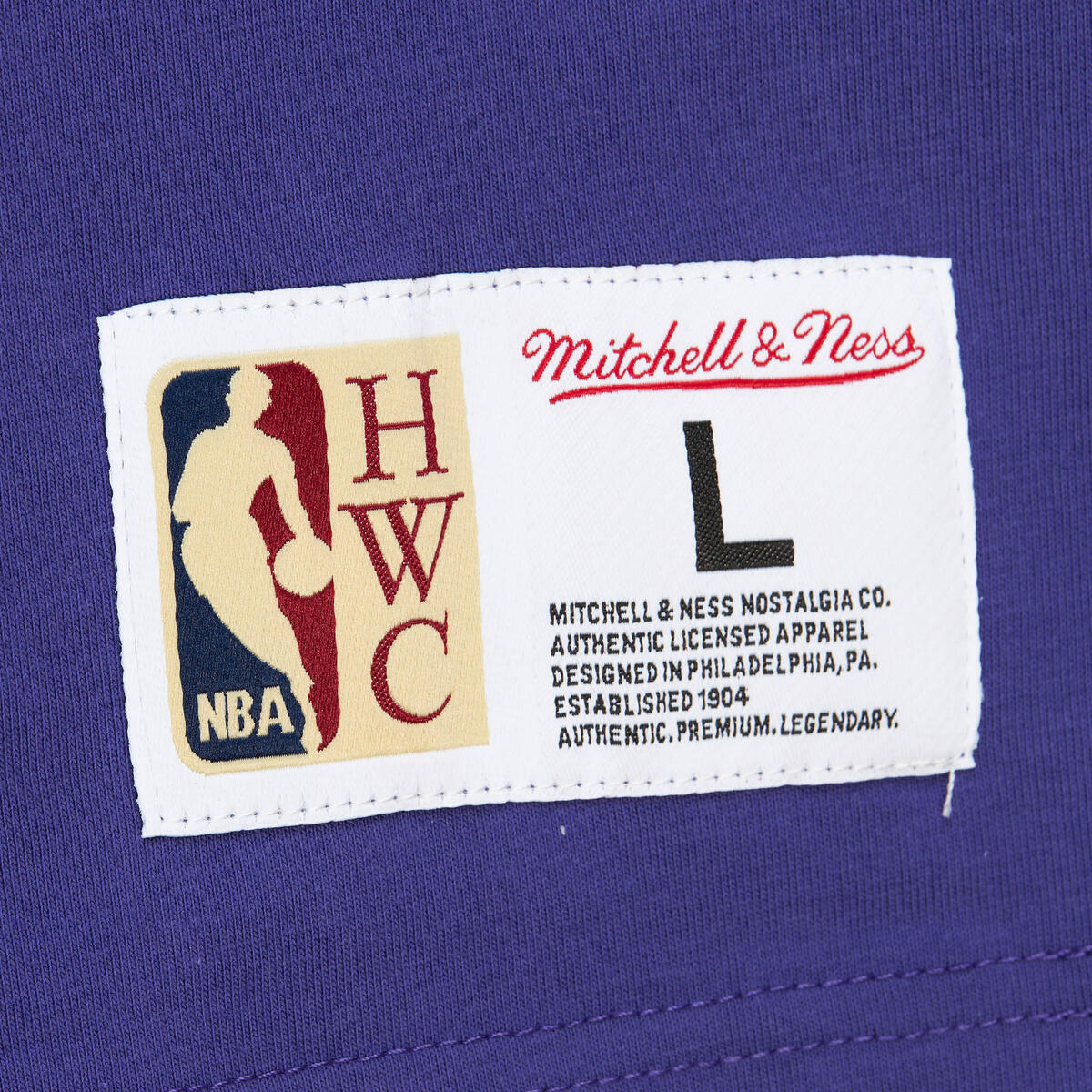 NBA JACQUARD RINGER SS TEE VINTAGE LOGO BUCKS Purple TCRW6601-MBUYYPPPPURP - Image 4