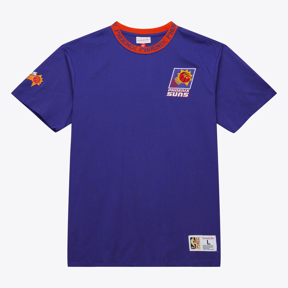 NBA JACQUARD RINGER SS TEE VINTAGE LOGO SUNS Purple TCRW6601-PSUYYPPPPURP - Image 1
