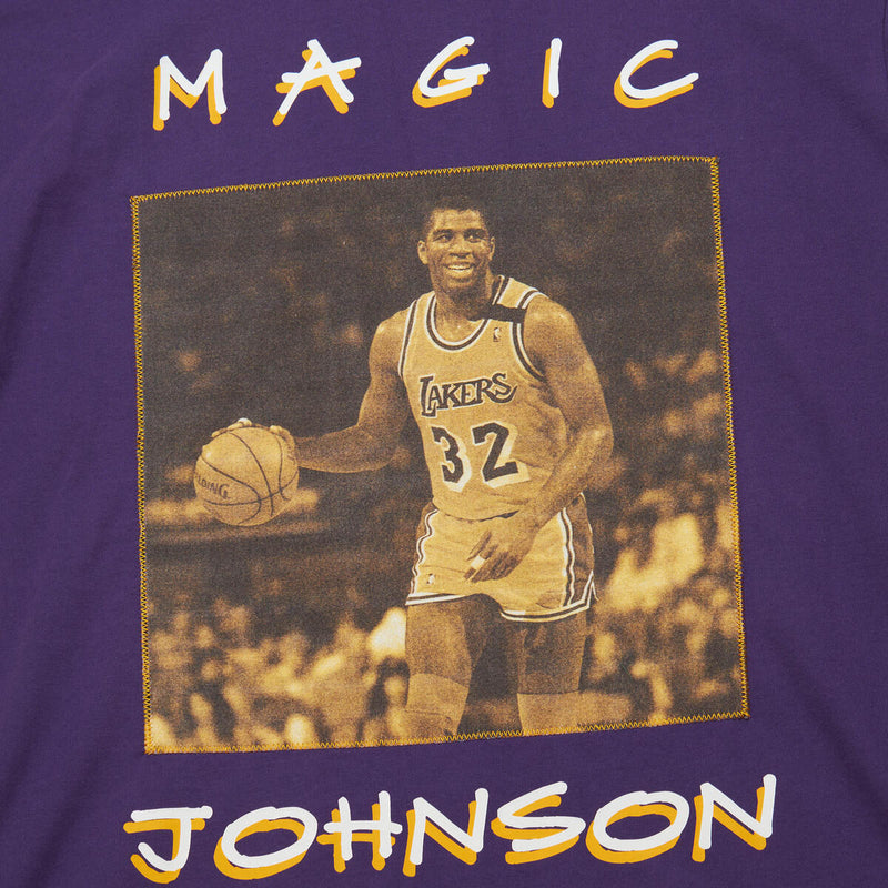 NBA HEAVYWEIGHT PREMIUM PLAYER TEE VINTAGE LOGO LAKERS ERVIN JOHNSON - Image 5