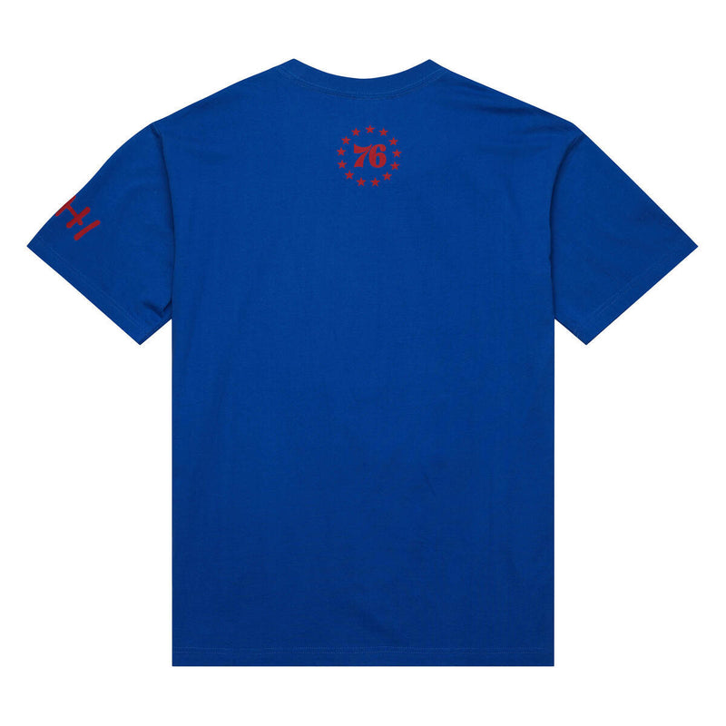 NBA HEAVYWEIGHT PREMIUM PLAYER TEE VINTAGE LOGO 76ERS JULIUS ERVING Royal TCRW6611-P76YYJERROYA - Image 2