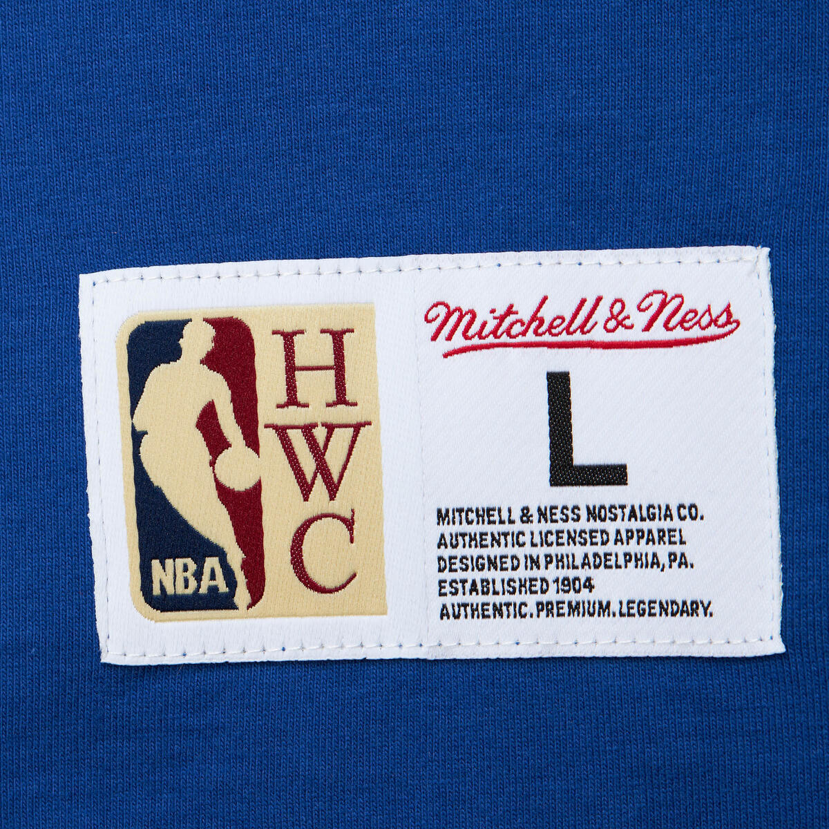 NBA HEAVYWEIGHT PREMIUM PLAYER TEE VINTAGE LOGO 76ERS JULIUS ERVING Royal TCRW6611-P76YYJERROYA - Image 1