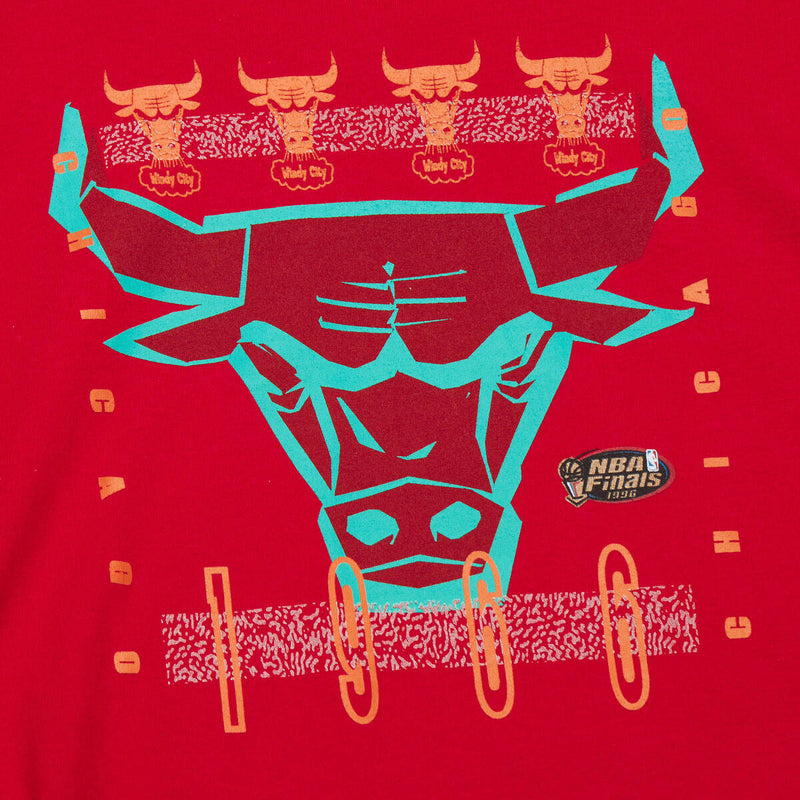 NBA 90S REFLECTIVE STATIC SS PREMIUM TEE BULLS Red TCRW6778-CBUYYPPPRED1 - Image 2