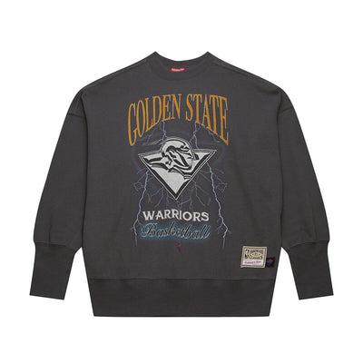 NBA WOMEN'S LOGO LIGHTWEIGHT CREW 4.0 WARRIORS - Grey - Image 1