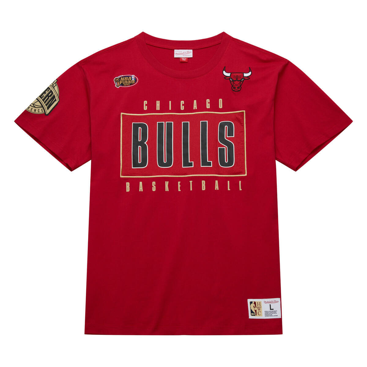 NBA TEAM OG 2.0 PREMIUM SS TEE VINTAGE LOGO BULLS - Scarlet - Image 1