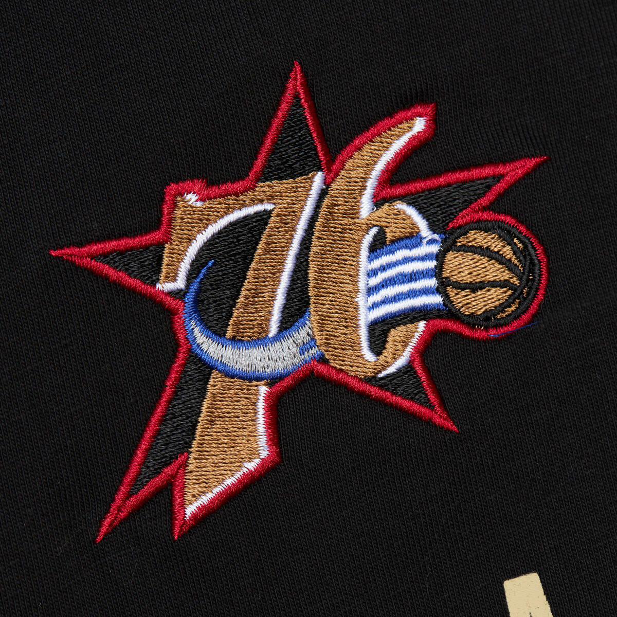 NBA TEAM OG 2.0 PREMIUM SS TEE VINTAGE LOGO 76ERS Black TCRW7096-P76YYPPPBLCK - Image 3