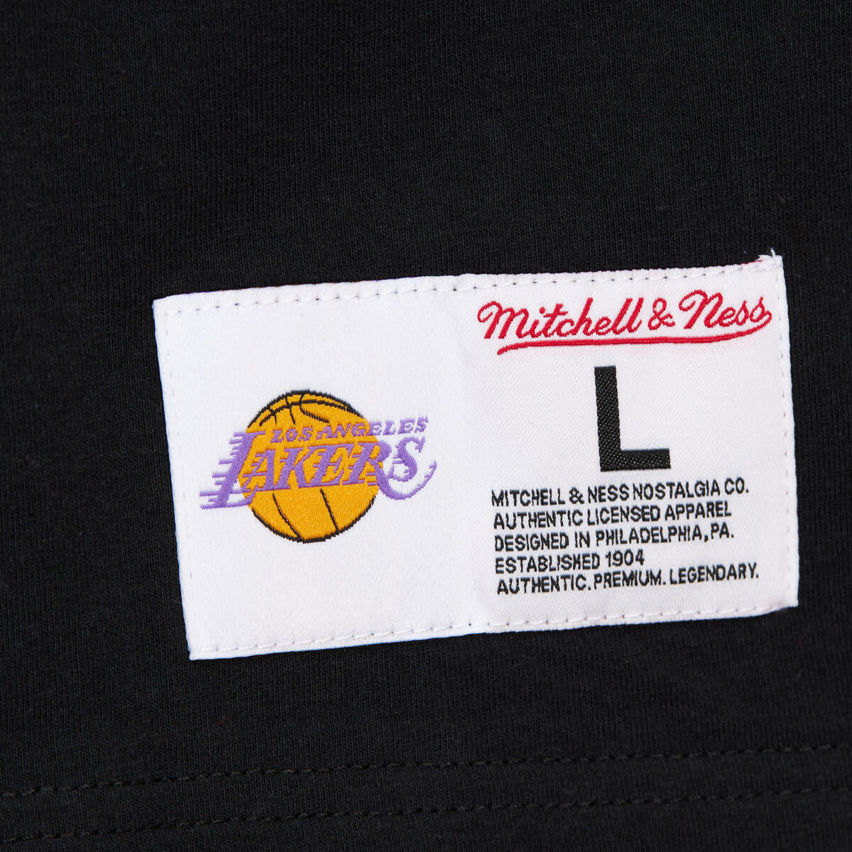NBA M&N HOMETOWN SS TEE VINTAGE LOGO LAKERS Black TCRW7914-LALYYPPPBLCK - Image 8