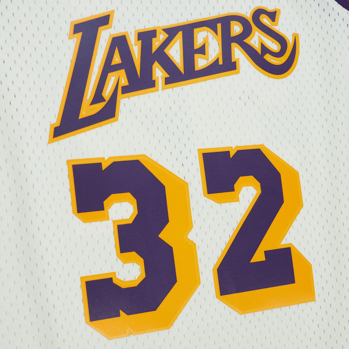 NBA WOMEN'S CREAM SWINGMAN JERSEY LAKERS 1984 MAGIC JOHNSON - Off White - Image 3