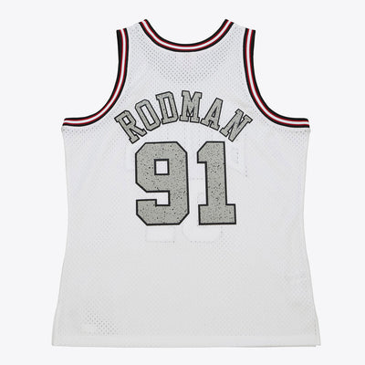 NBA CRACKED CEMENT SWINGMAN JERSEY BULLS 1997 DENNIS RODMAN - Image 2