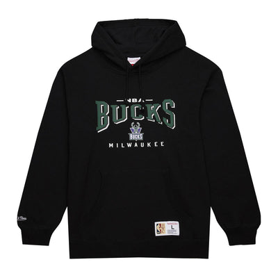 NBA OPPORTUNITY BUY FLEECE HOODIE VINTAGE LOGO BUCKS Black TH10125-MBUBLCK - Image 1
