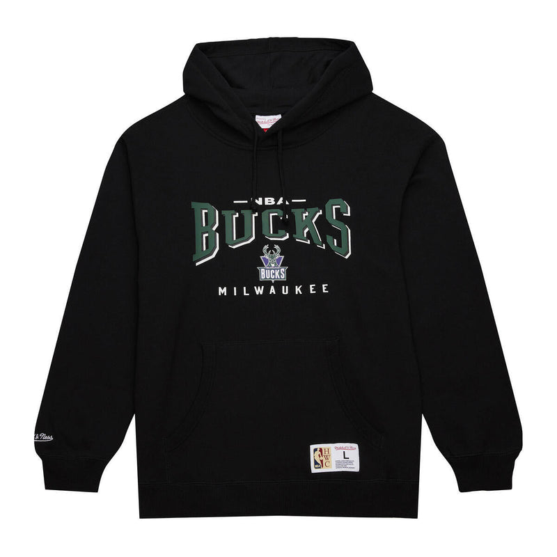 NBA OPPORTUNITY BUY FLEECE HOODIE VINTAGE LOGO BUCKS Black TH10125-MBUBLCK - Image 1
