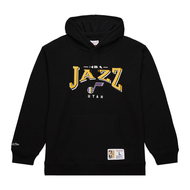 NBA OPPORTUNITY BUY FLEECE HOODIE VINTAGE LOGO JAZZ Black TH10125-UJABLCK - Image 1