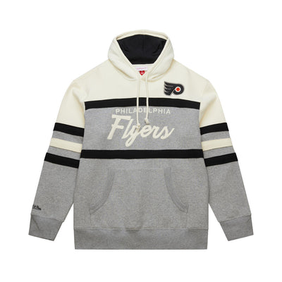 NHL HEAD COACH HOODIE CURRENT LOGO FLYERS GREY HEATHER-CREAM TH10782-PFLGHCR - Image 1
