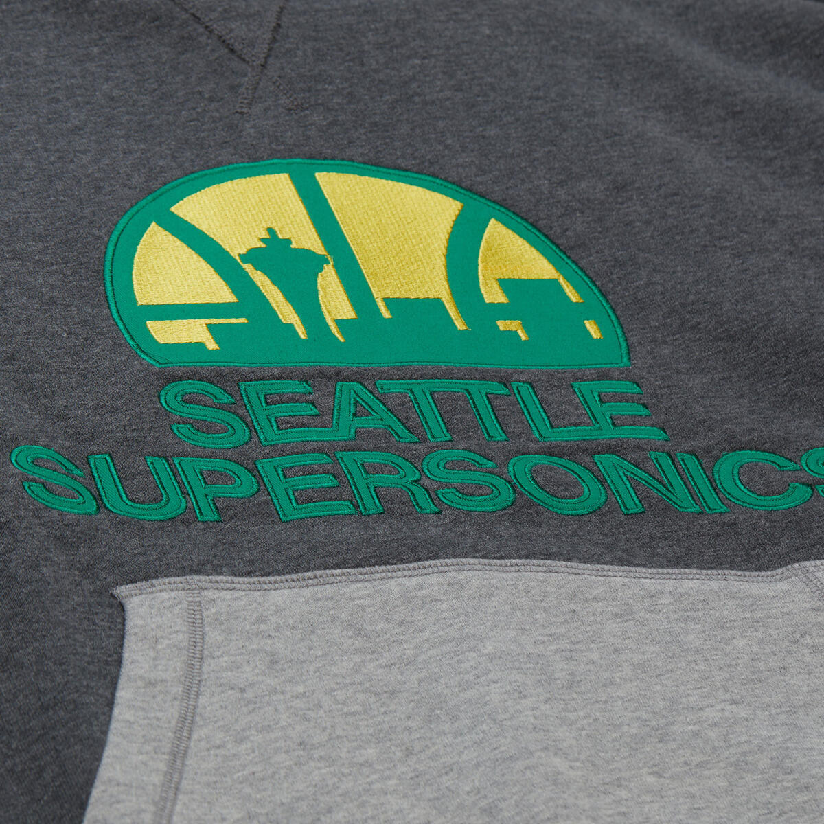 NBA LEGACY COLLECTION FT FLEECE HOODIE SEATTLE SUPERSONICS - HEATHER BLACK - Image 3