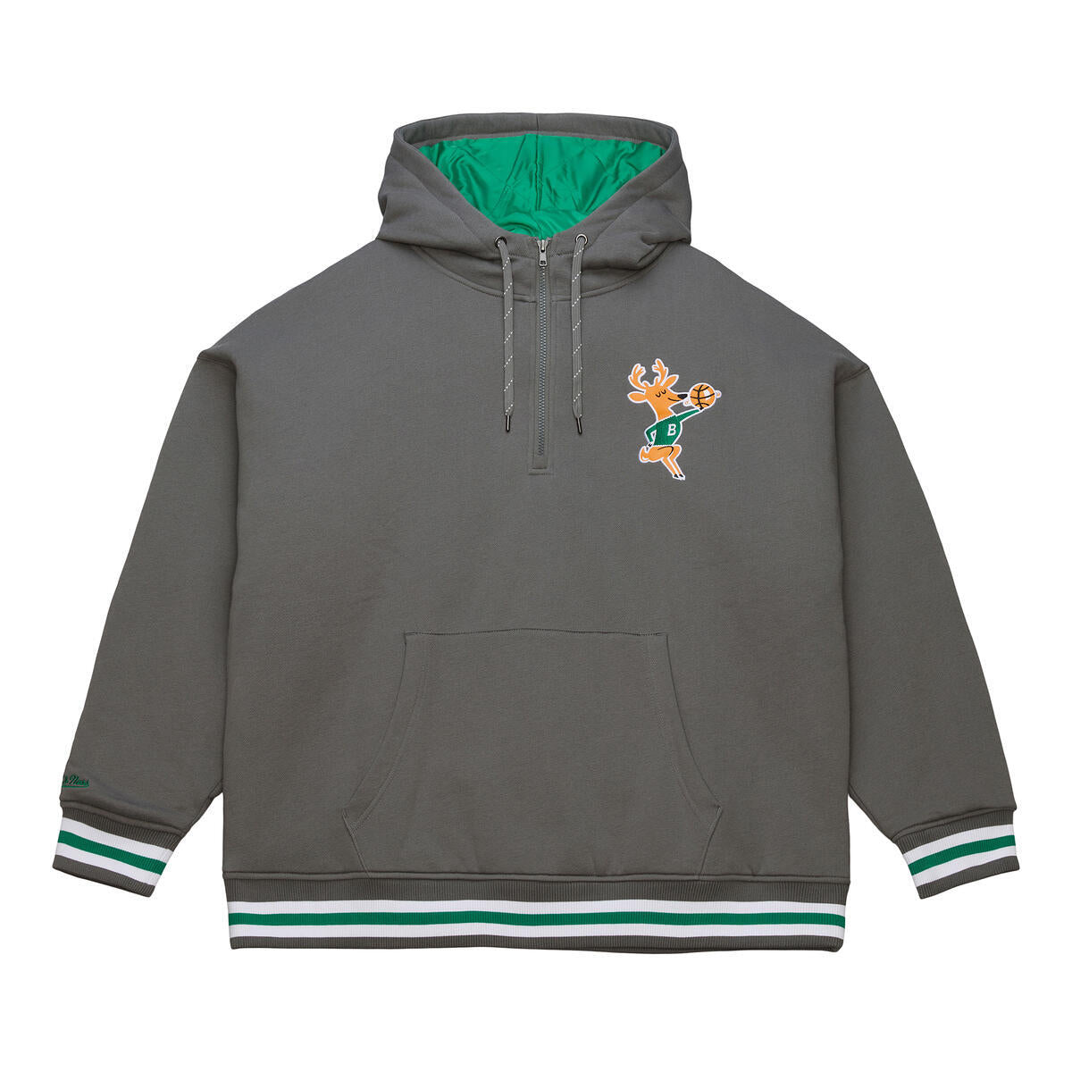 NBA THROW IT BACK QUILTED FLEECE HOODIE MILWAUKEE BUCKS - Image 1