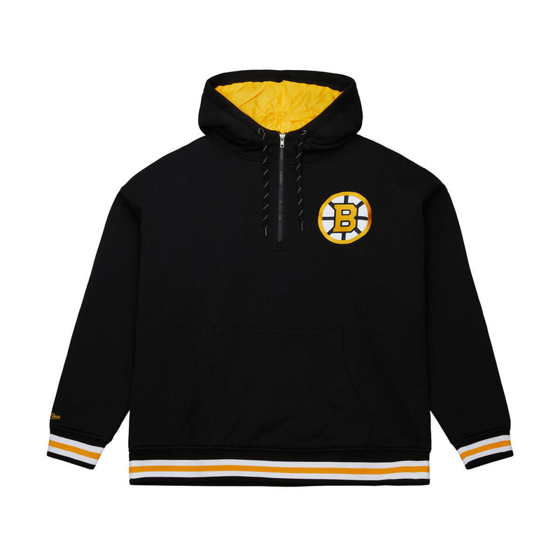 NHL THROW IT BACK QUILTED FLEECE HOODIE BOSTON BRUINS - Black - Image 1