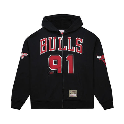 NBA MAXXED OUT HOODIE BULLS DENNIS RODMAN - Image 1
