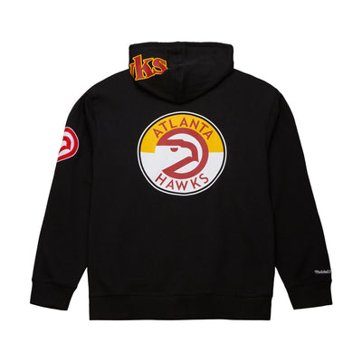 NBA BLACK OUT COLLECTION HOODIE VINTAGE LOGO HAWKS Black TH11350-AHABLCK - Image 2