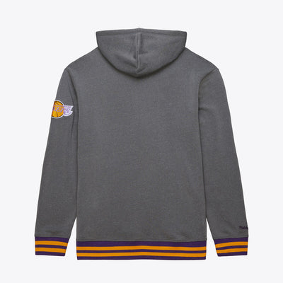 NBA SNOW WASHED FLEECE HOODIE VINTAGE LOGO LAKERS - Grey Heather - Image 2