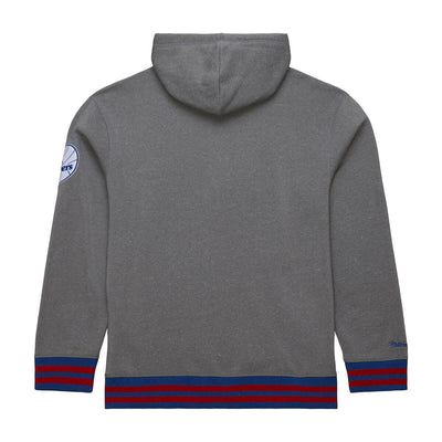 NBA SNOW WASHED FLEECE HOODIE VINTAGE LOGO 76ERS Grey Heather TH8046-P76GYHT - Image 1