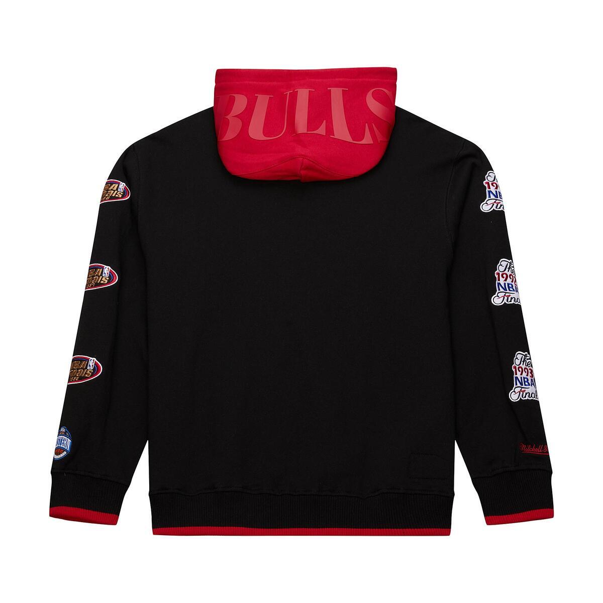 NBA TEAM OG 3.0 FLEECE HOODIE VINTAGE LOGO BULLS Black TH8083-CBUBLCK - Image 2