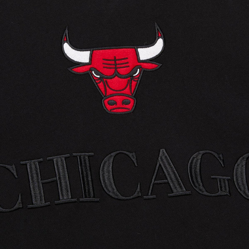 NBA TEAM OG 3.0 FLEECE HOODIE VINTAGE LOGO BULLS Black TH8083-CBUBLCK - Image 3