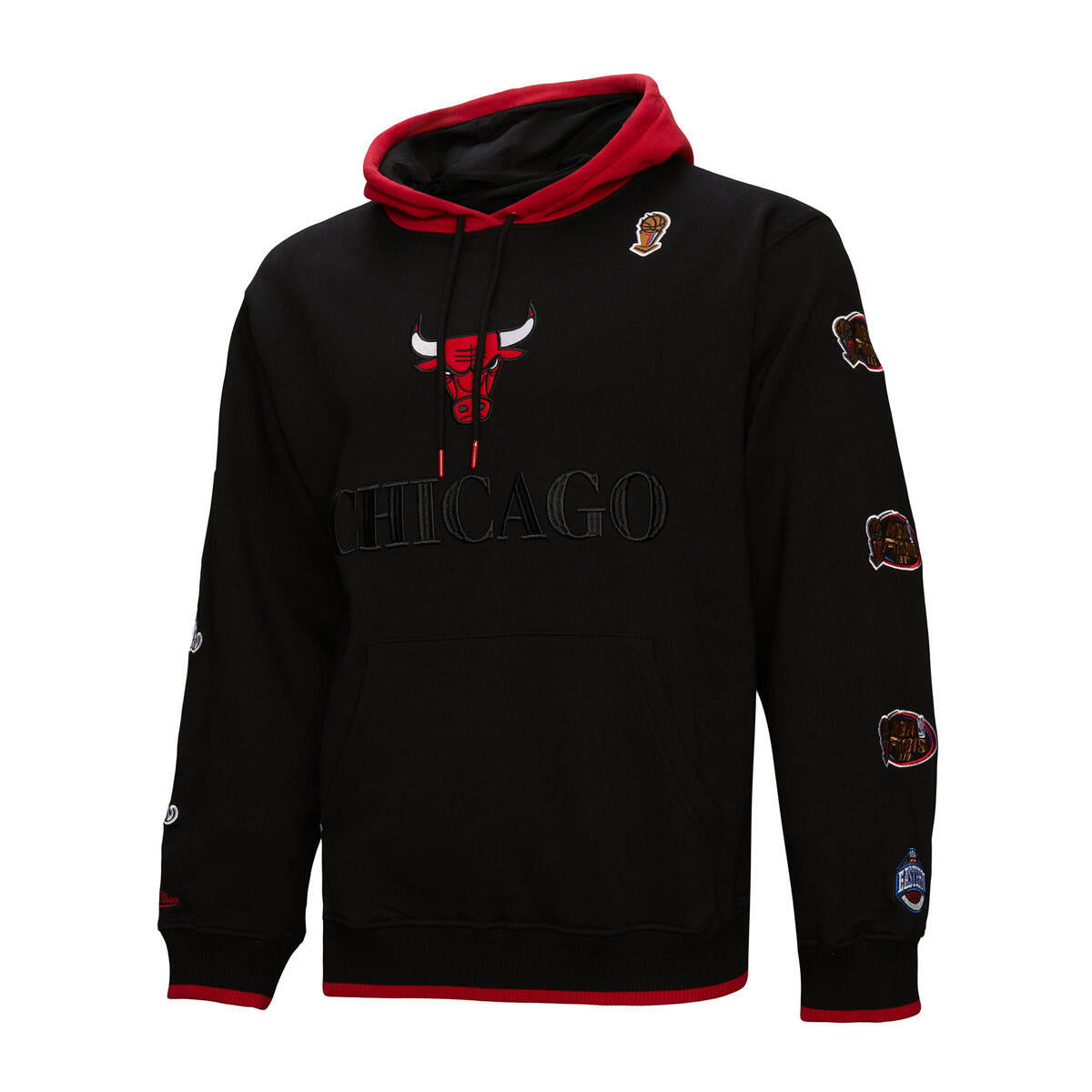 NBA TEAM OG 3.0 FLEECE HOODIE VINTAGE LOGO BULLS Black TH8083-CBUBLCK - Image 8