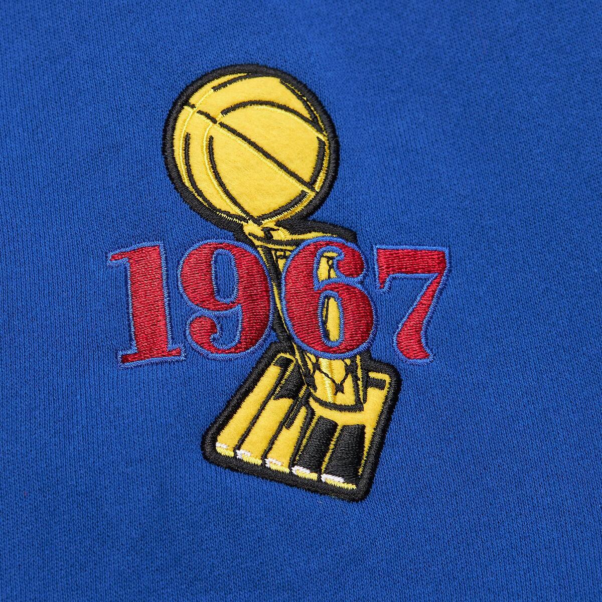 NBA TEAM OG 3.0 FLEECE HOODIE VINTAGE LOGO 76ERS Royal TH8083-P76ROYA - Image 4
