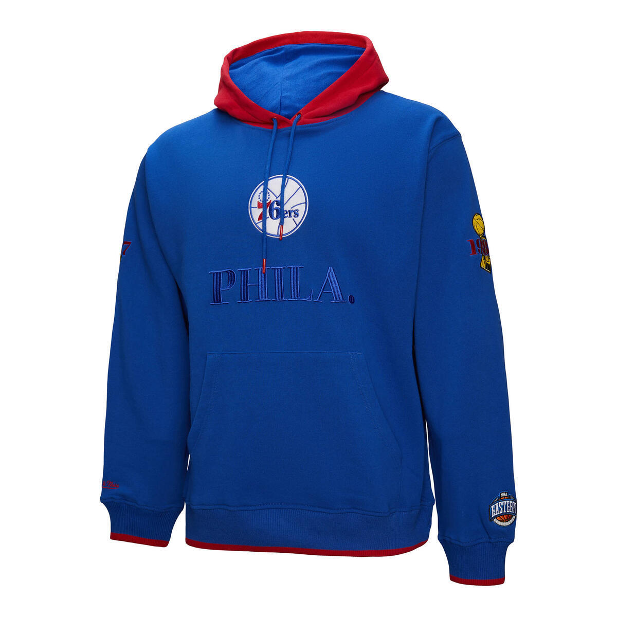 NBA TEAM OG 3.0 FLEECE HOODIE VINTAGE LOGO 76ERS Royal TH8083-P76ROYA - Image 6