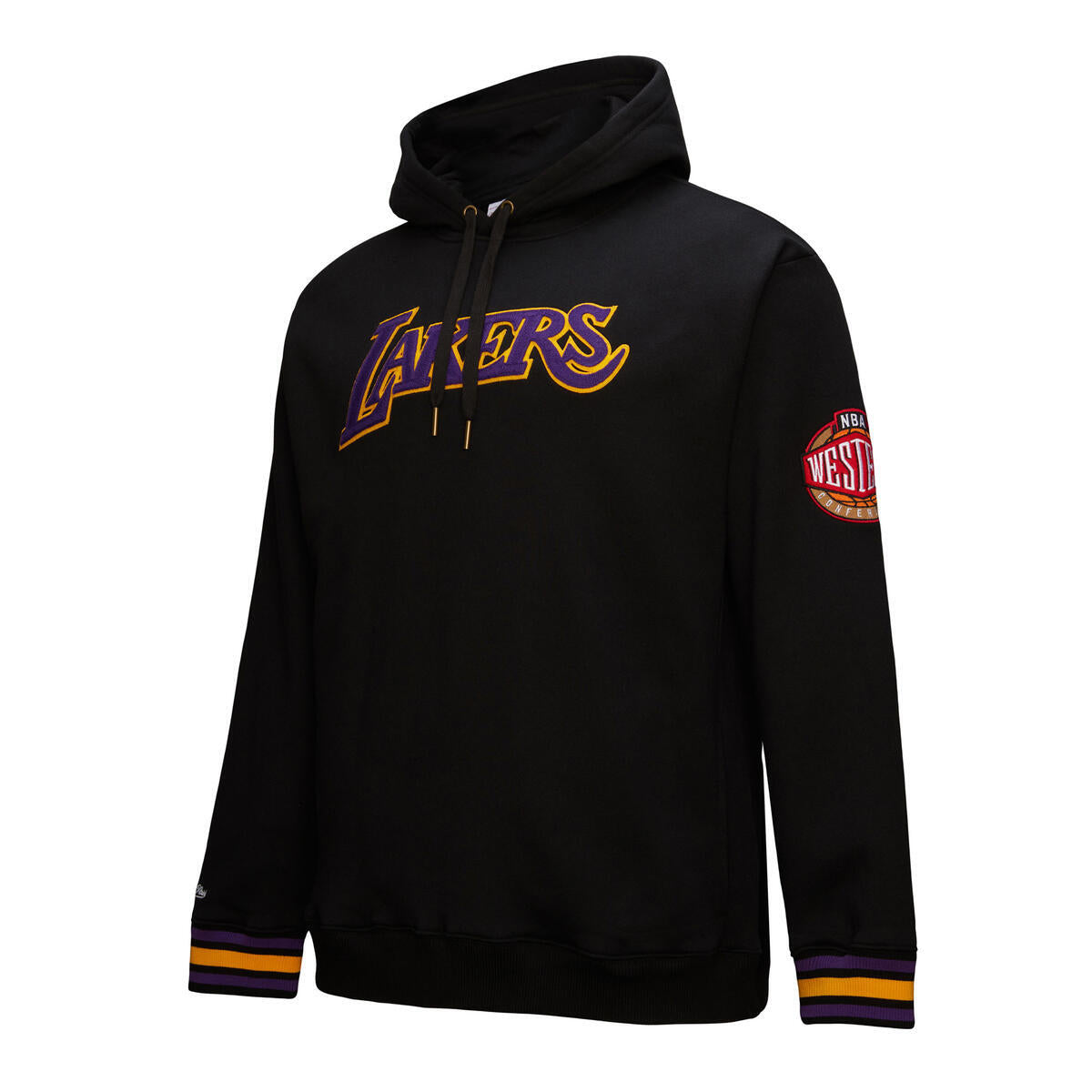 NBA CHAINSTITCH FLEECE HOODIE VINTAGE LOGO LAKERS Black TH8091-LALBLCK - Image 7
