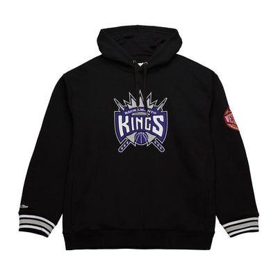 NBA CHAINSTITCH FLEECE HOODIE VINTAGE LOGO KINGS Black TH8091-SKIBLCK - Image 1