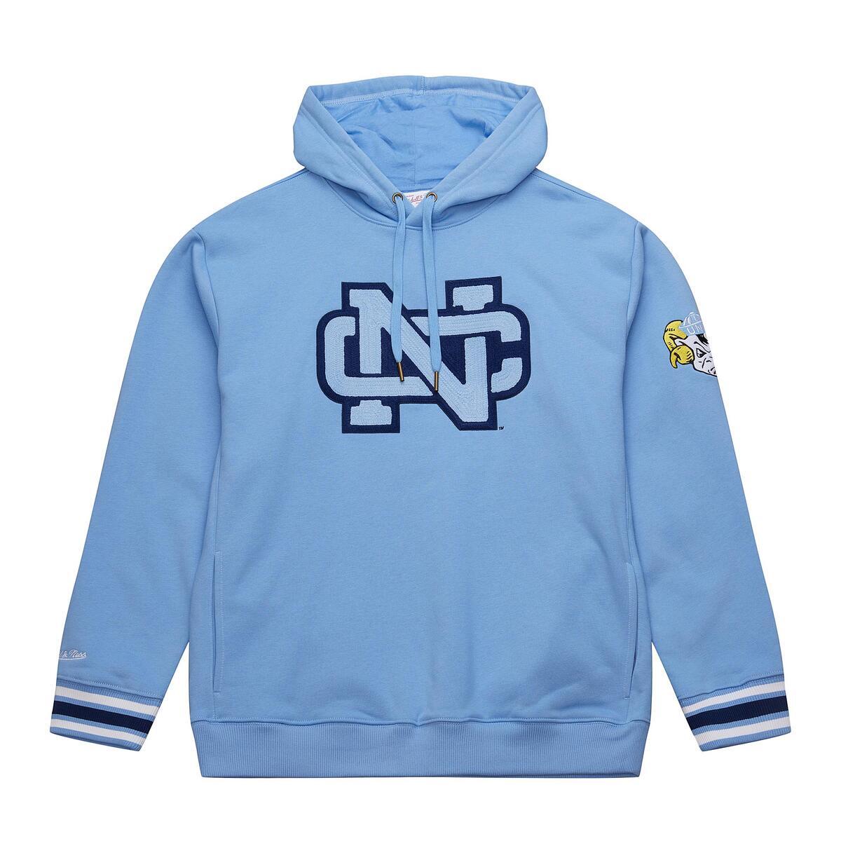 NCAA CHAINSTITCH FLEECE HOODIE VINTAGE LOGO NORTH CAROLINA Light Blue TH8091-UNCLTBL - Image 1
