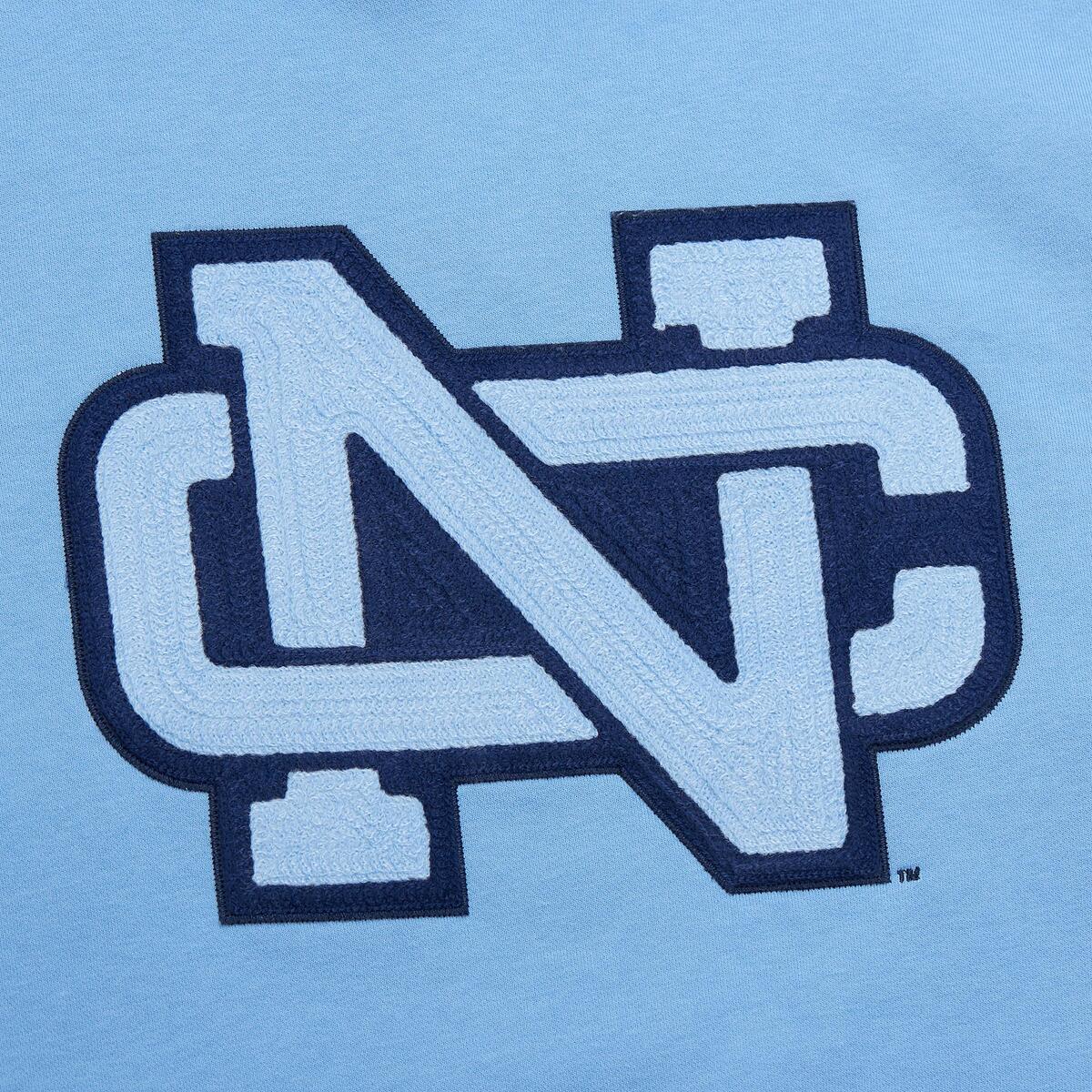 NCAA CHAINSTITCH FLEECE HOODIE VINTAGE LOGO NORTH CAROLINA Light Blue TH8091-UNCLTBL - Image 3