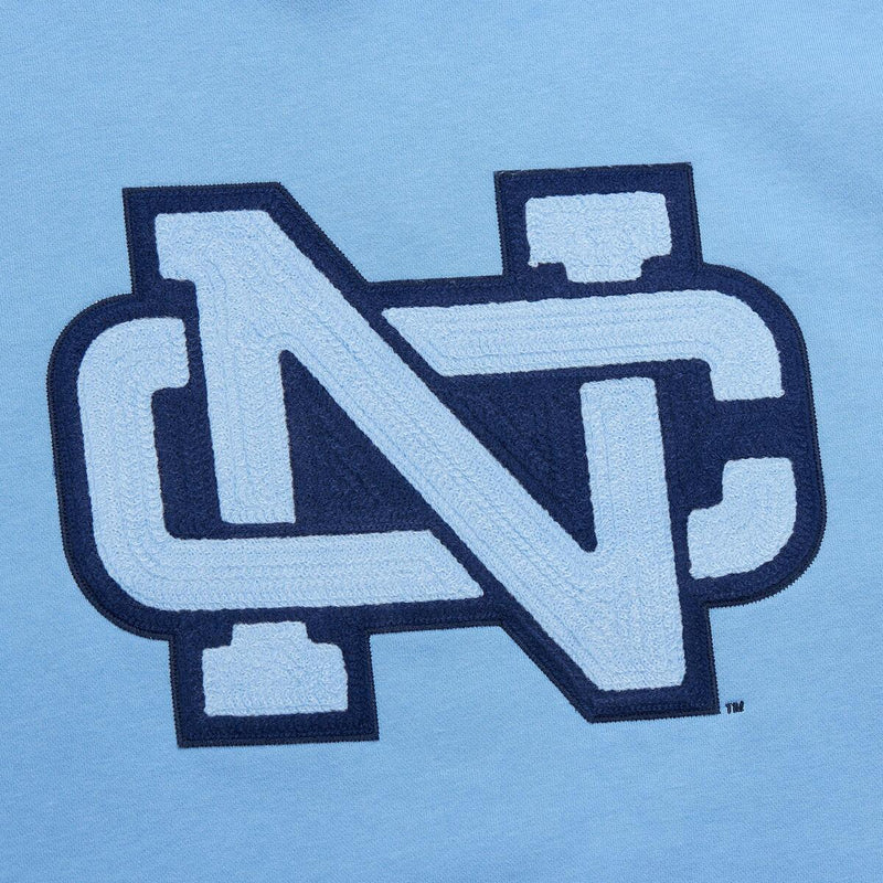NCAA CHAINSTITCH FLEECE HOODIE VINTAGE LOGO NORTH CAROLINA Light Blue TH8091-UNCLTBL - Image 3