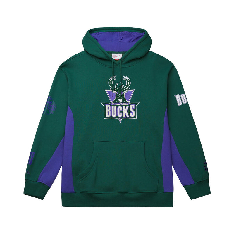 NBA TEAM ORIGINS FLEECE HOODIE VINTAGE LOGO BUCKS Bucks Green TH9263-MBUBUGN - Image 1