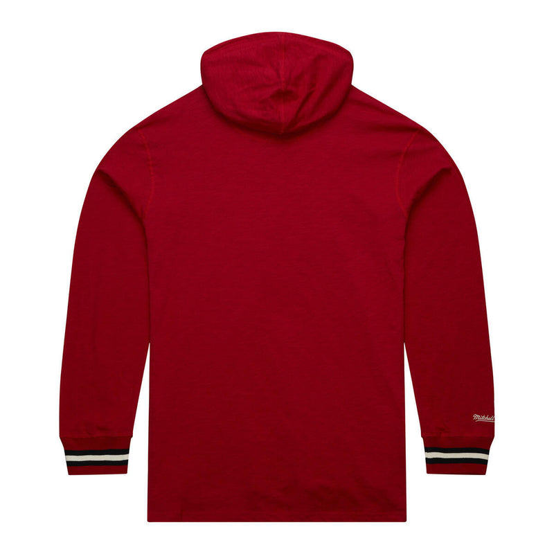 NBA LEGENDARY SLUB LS HOODIE VINTAGE LOGO BULLS Scarlet THOD7204-CBUYYPPPSCAR - Image 2