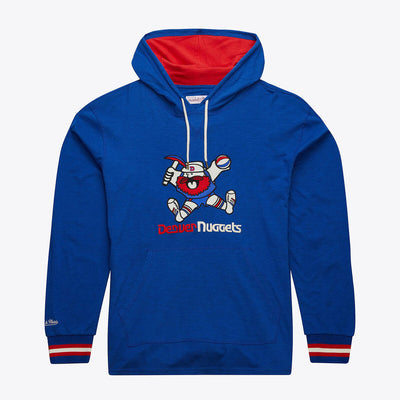 NBA LEGENDARY SLUB LS HOODIE VINTAGE LOGO NUGGETS - Royal - Image 1
