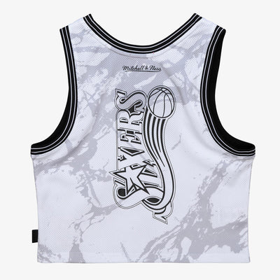 NBA W MARBLE CROP TANK 76ERS - Image 2